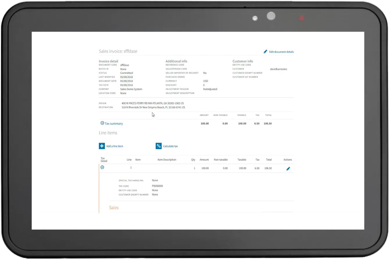 Avalara Connector works with sales quotes